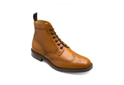 Loake Burford Brogue Lace Up Boots<Men Boots